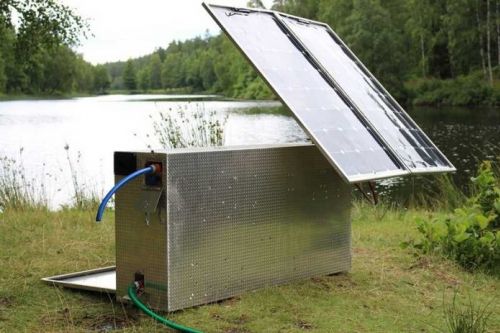 Máquina solar capaz de purificar até 600 litros de água/hora